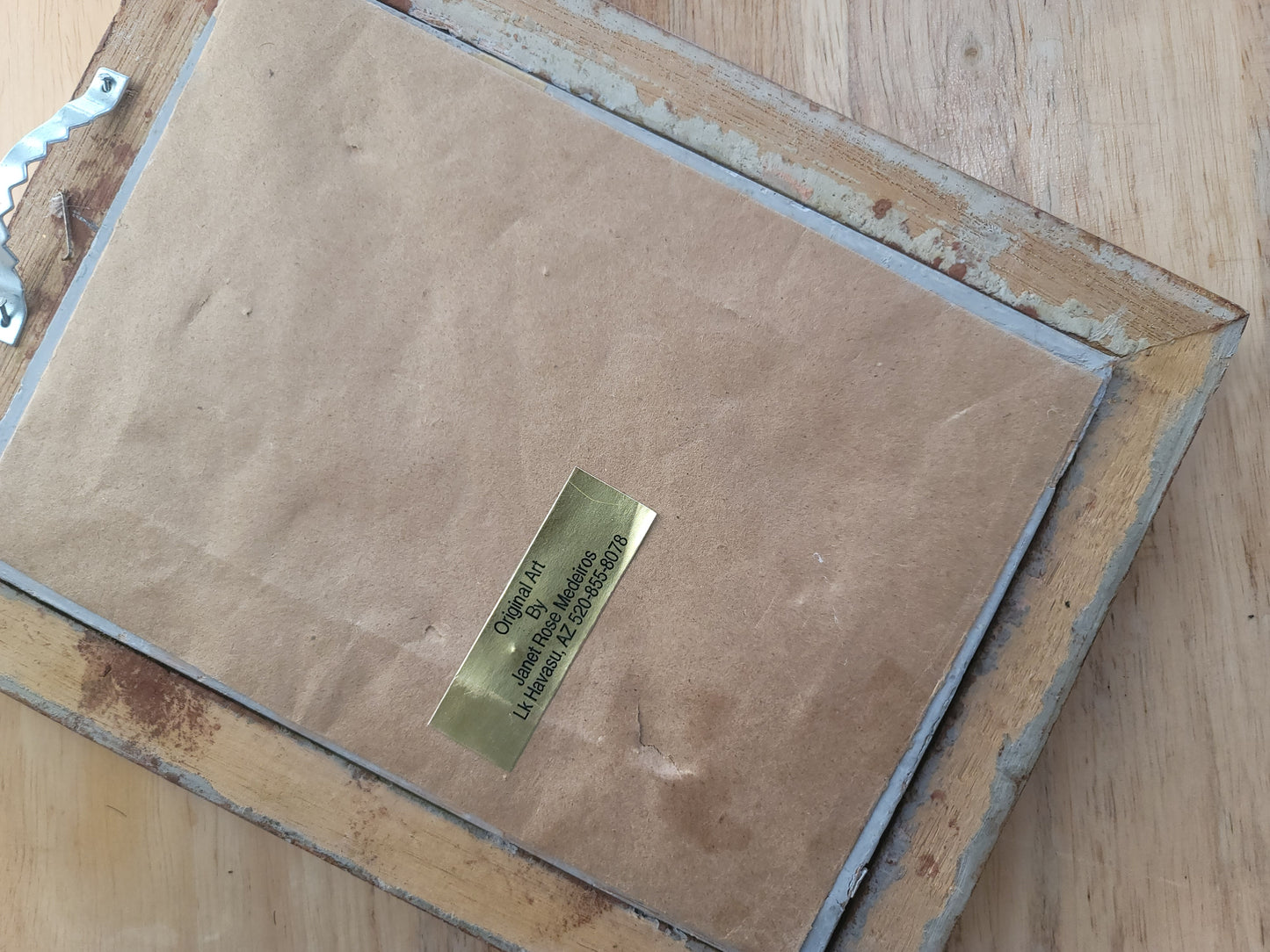 Indiginous Original Art in Gold Frame