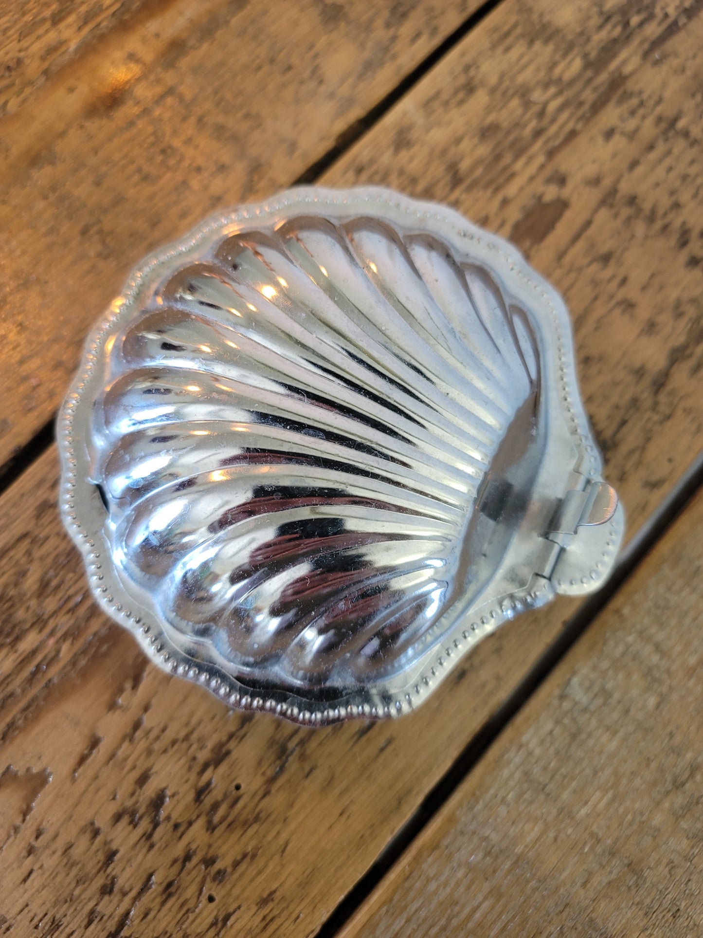 Silver and Cobalt Butter Dish