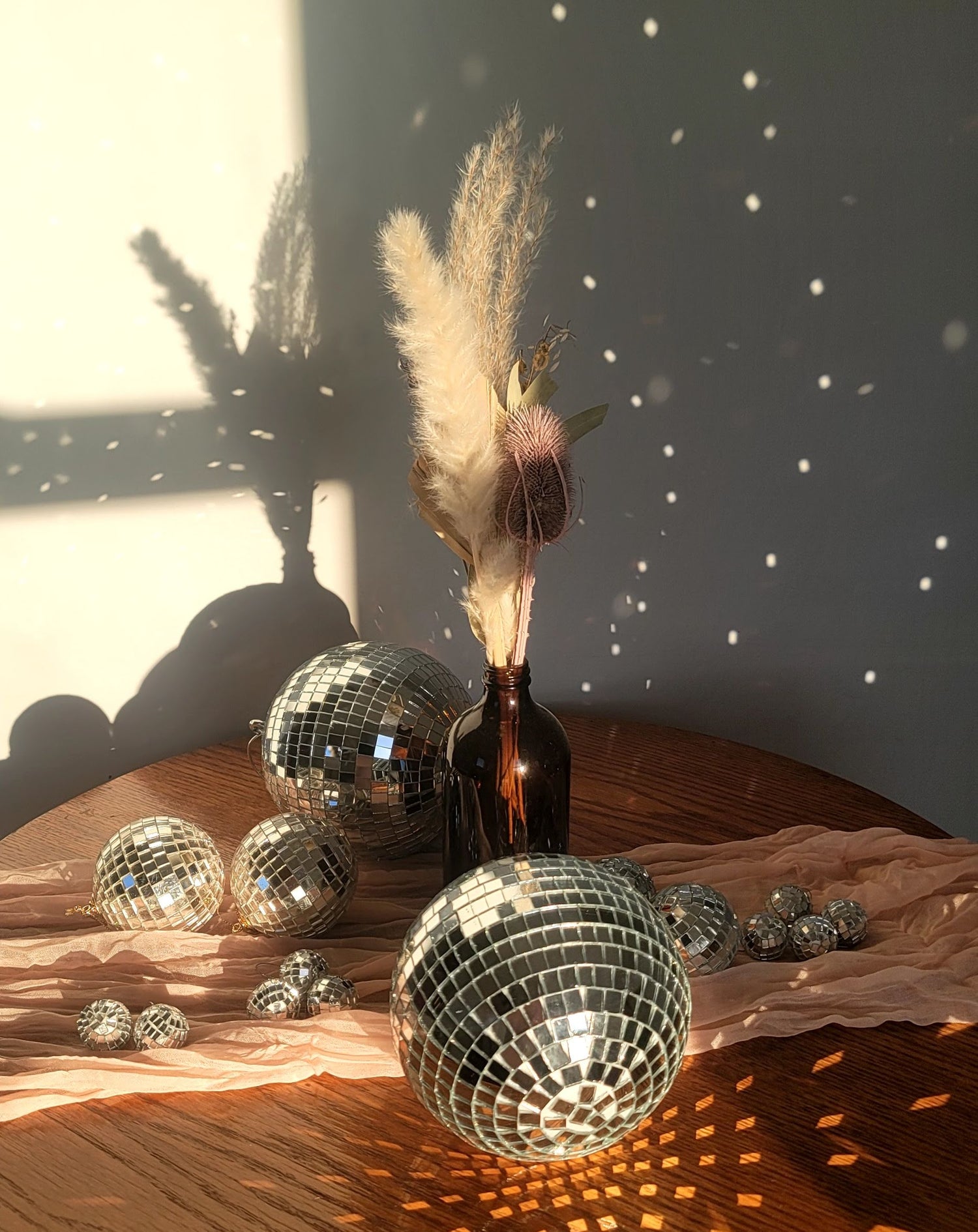 Collection of secondhand disco balls available for rent - ranging in size from 1in to 16in. Large and small disco ball collections available for rent in Winnipeg!