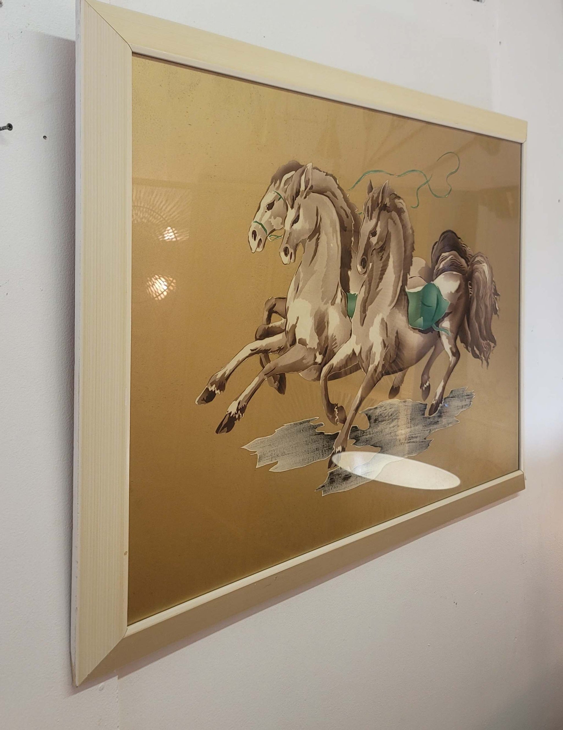 Eatons Gold Foil Framed Horses print