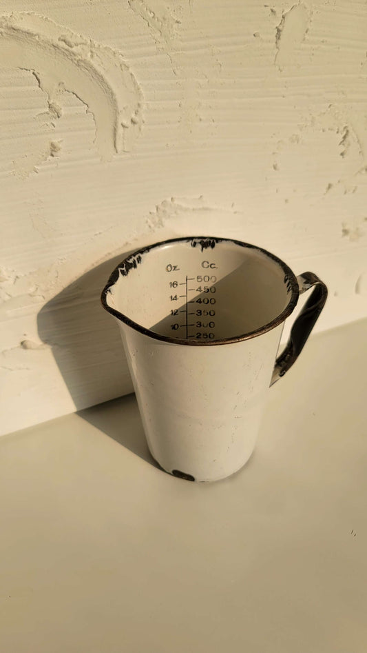 Antique Enamelware Measuring Cup