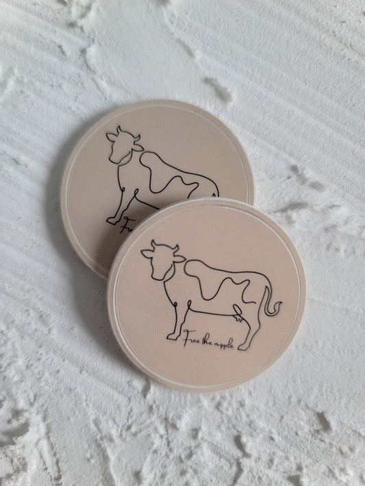 Free The Nipple cow sticker