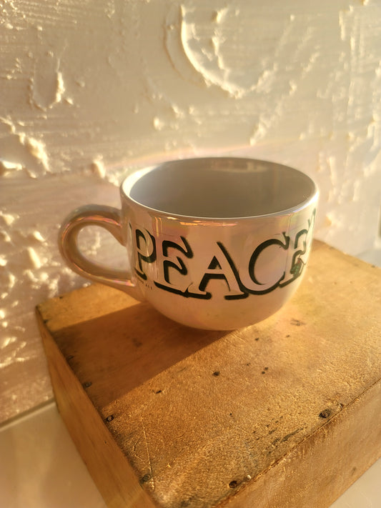 Iridescent Oversized Peace Mug