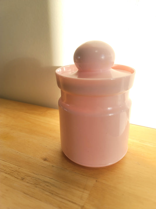 Pink Plastic Jar