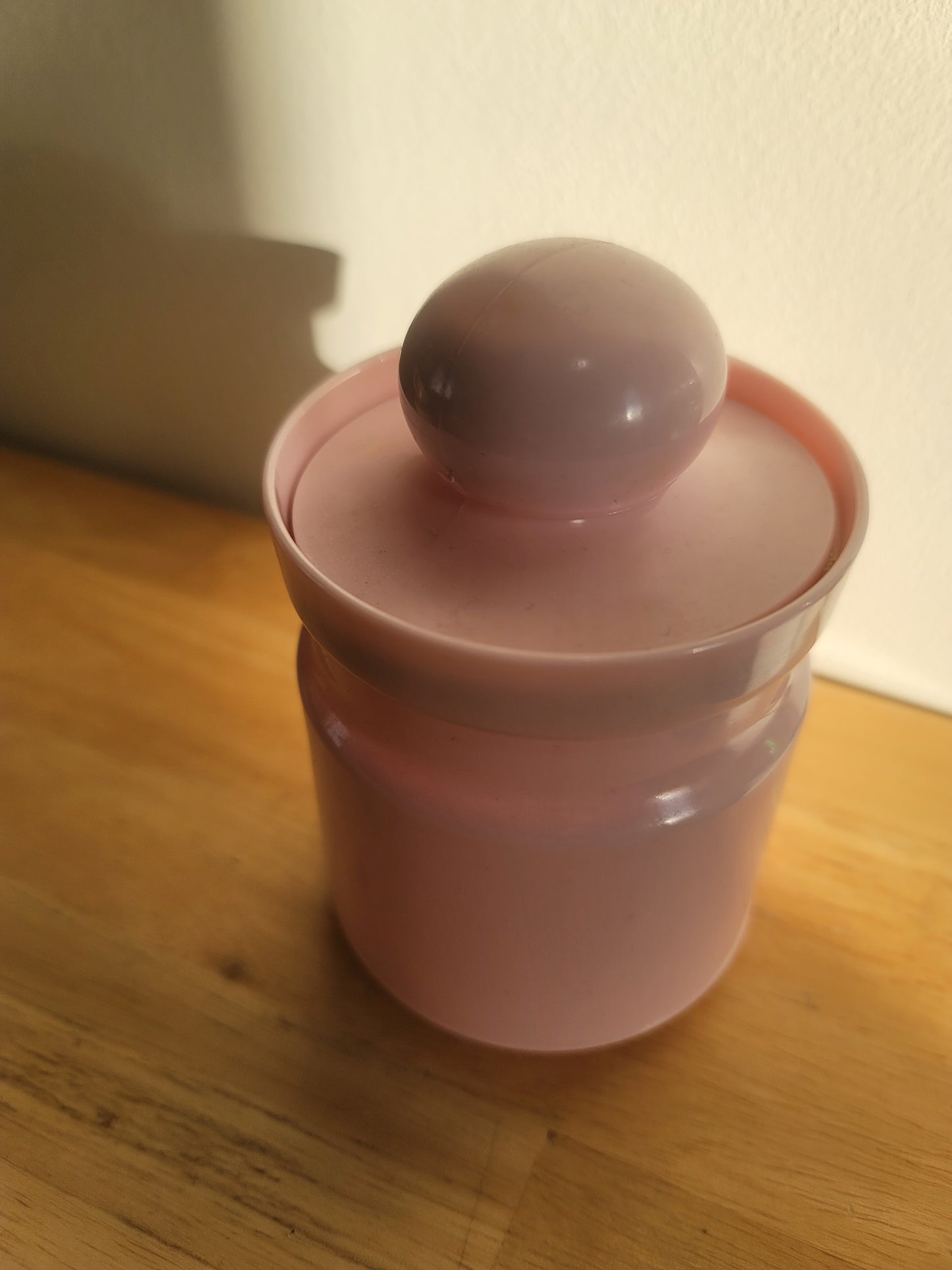 Pink Plastic Jar