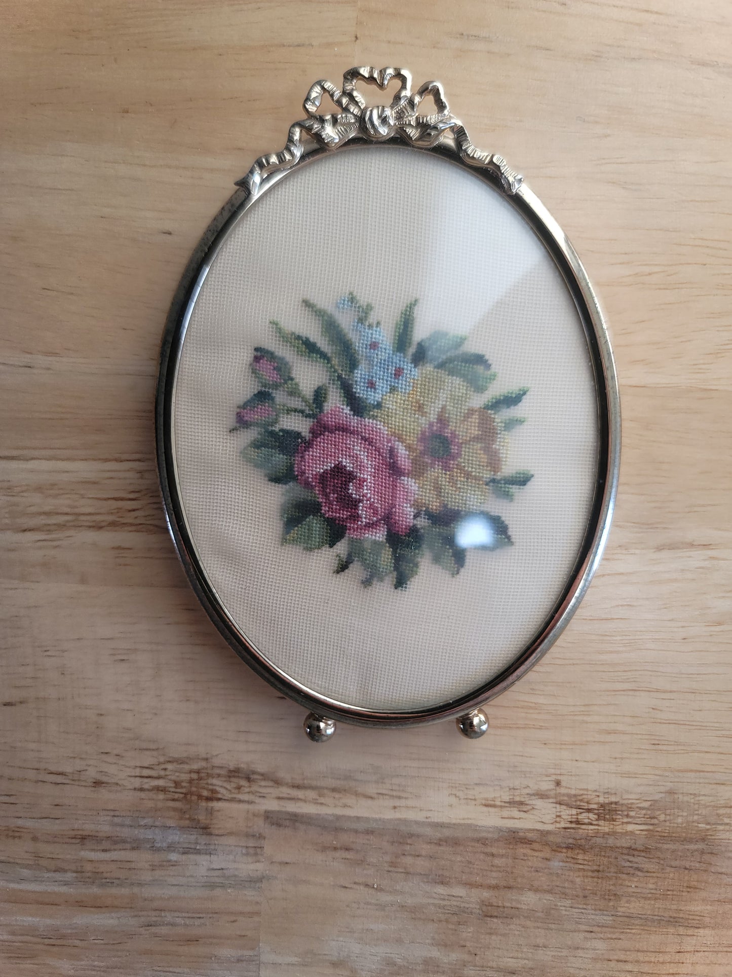 Small Needlepoint in Brass frame