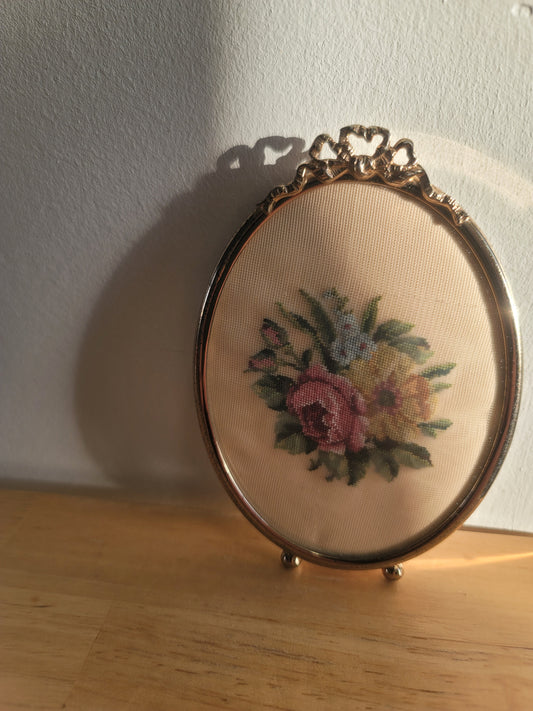 Small Needlepoint in Brass frame