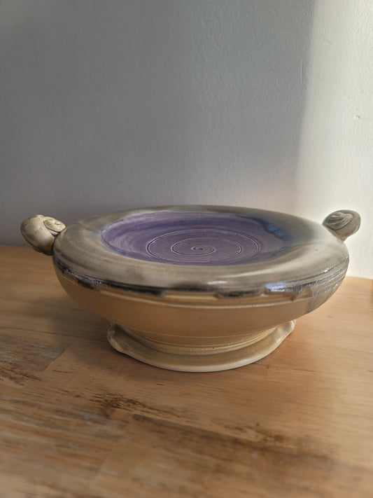 Studio Pottery Pedestal and Bowl