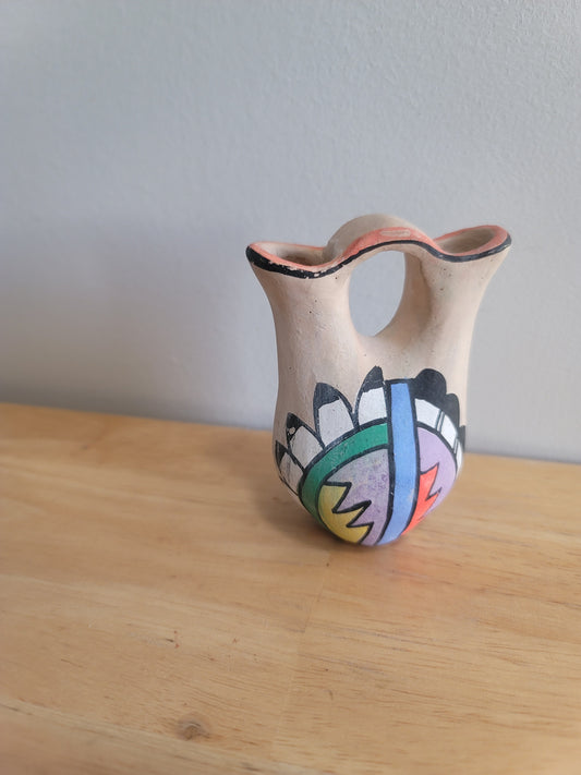 Hand painted mini wedding vase