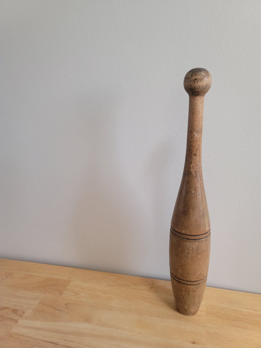 Antique wood juggling stick