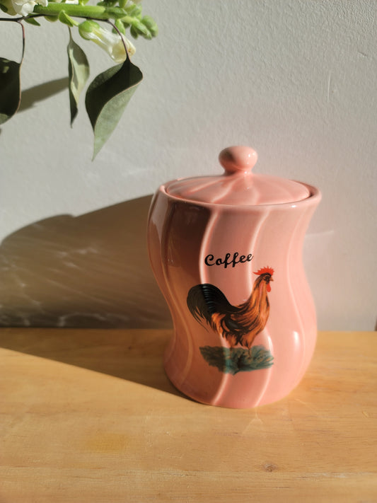 Vintage Pink Coffee Jar