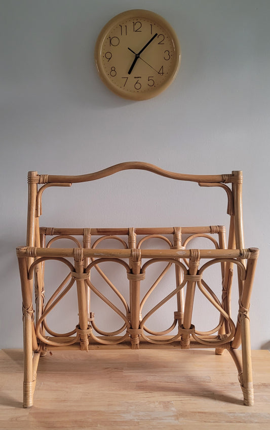 Oversized Rattan Magazine Rack