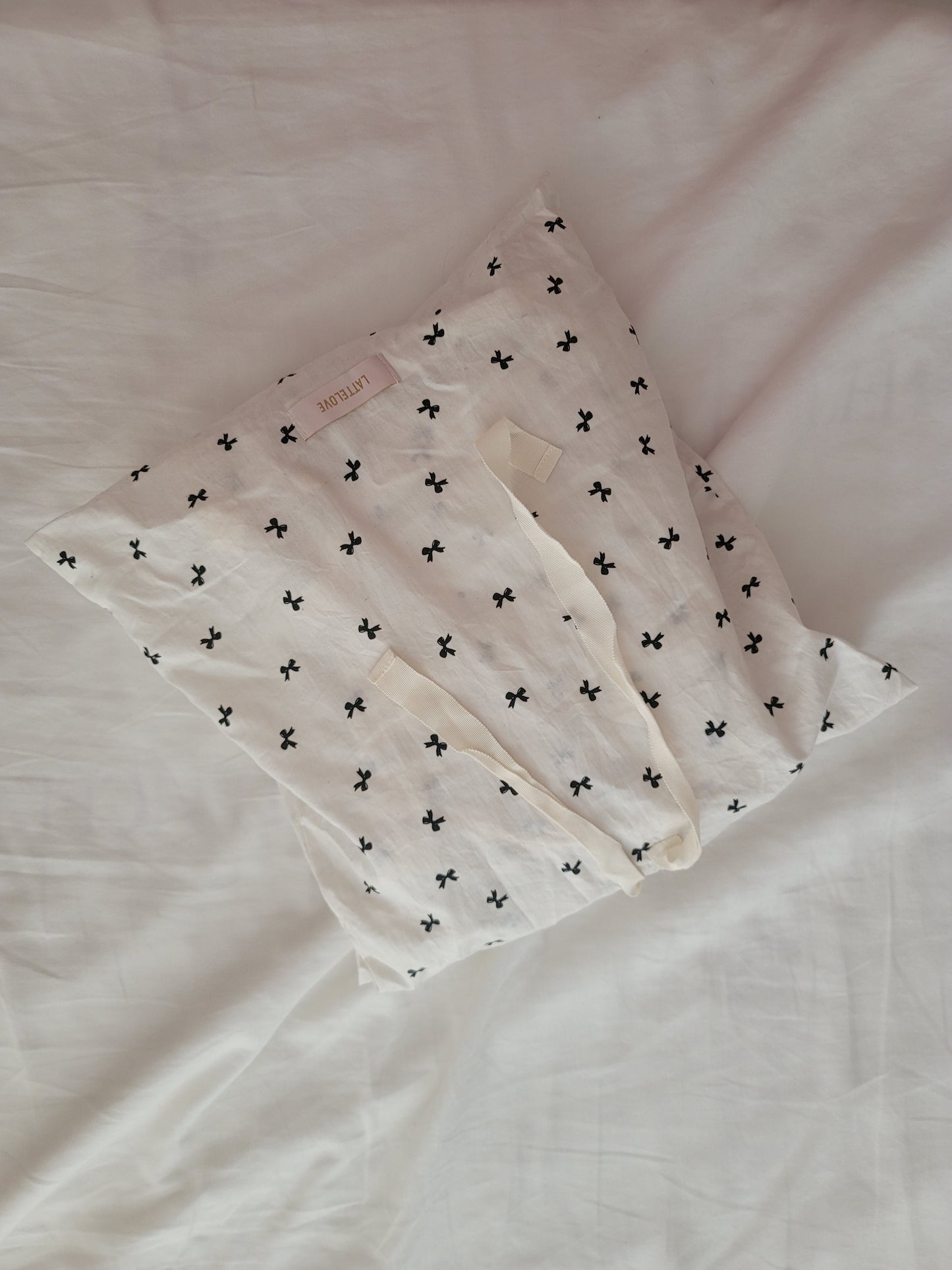 LatteLove White Bow Cotton Pajamas