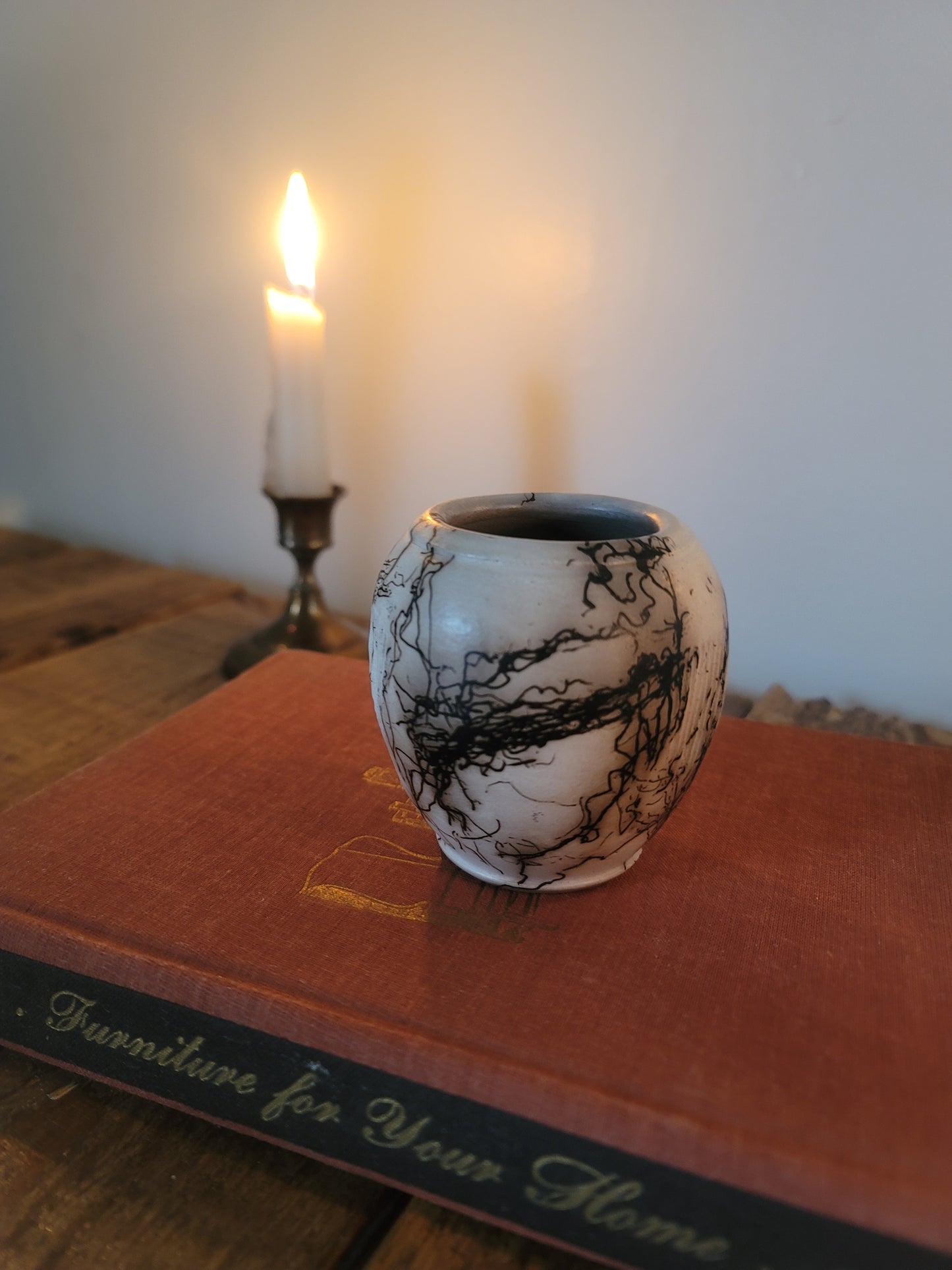 Mini Horsehair Pottery Vase