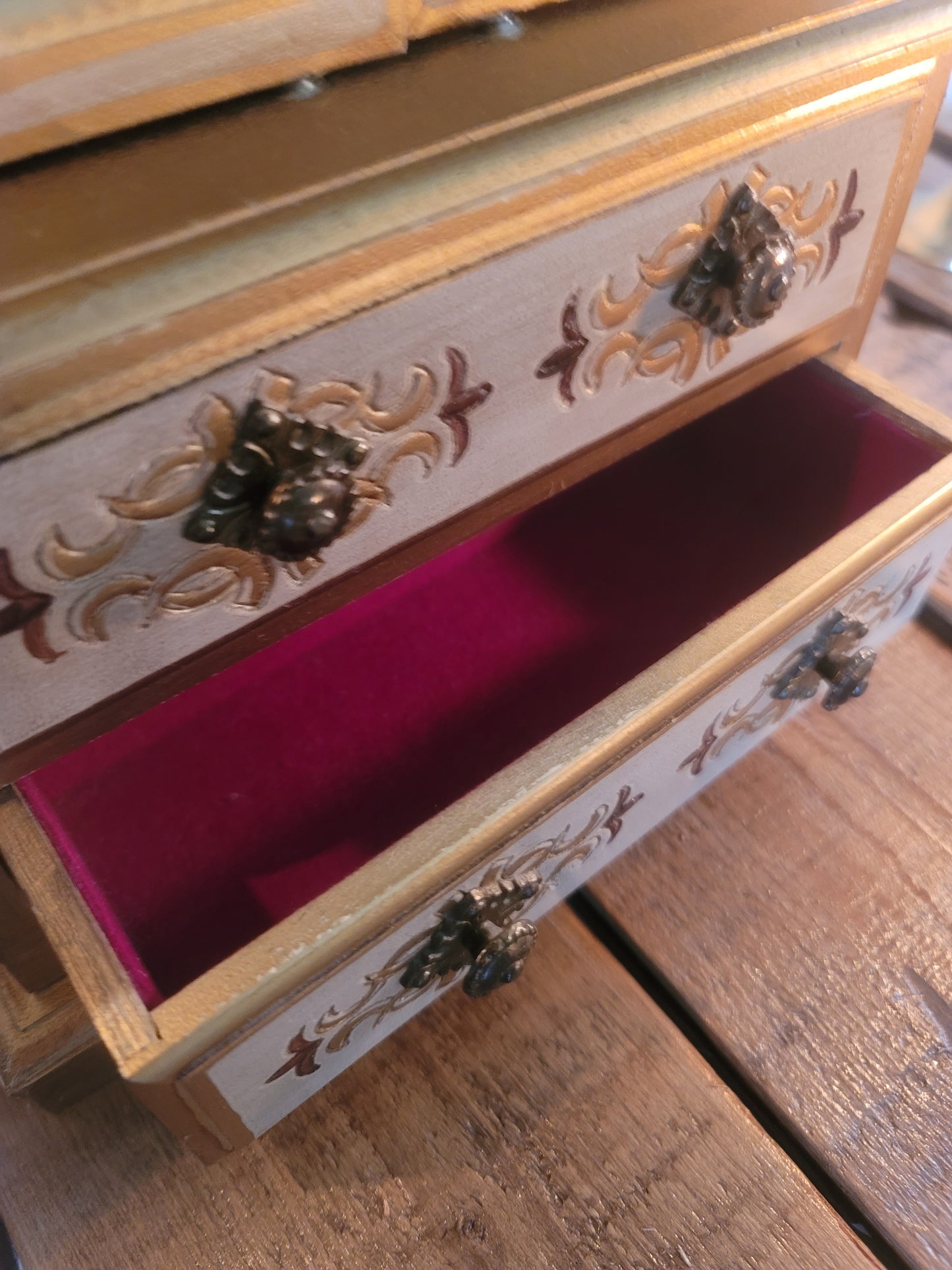 Vintage Gold Jewelry Box