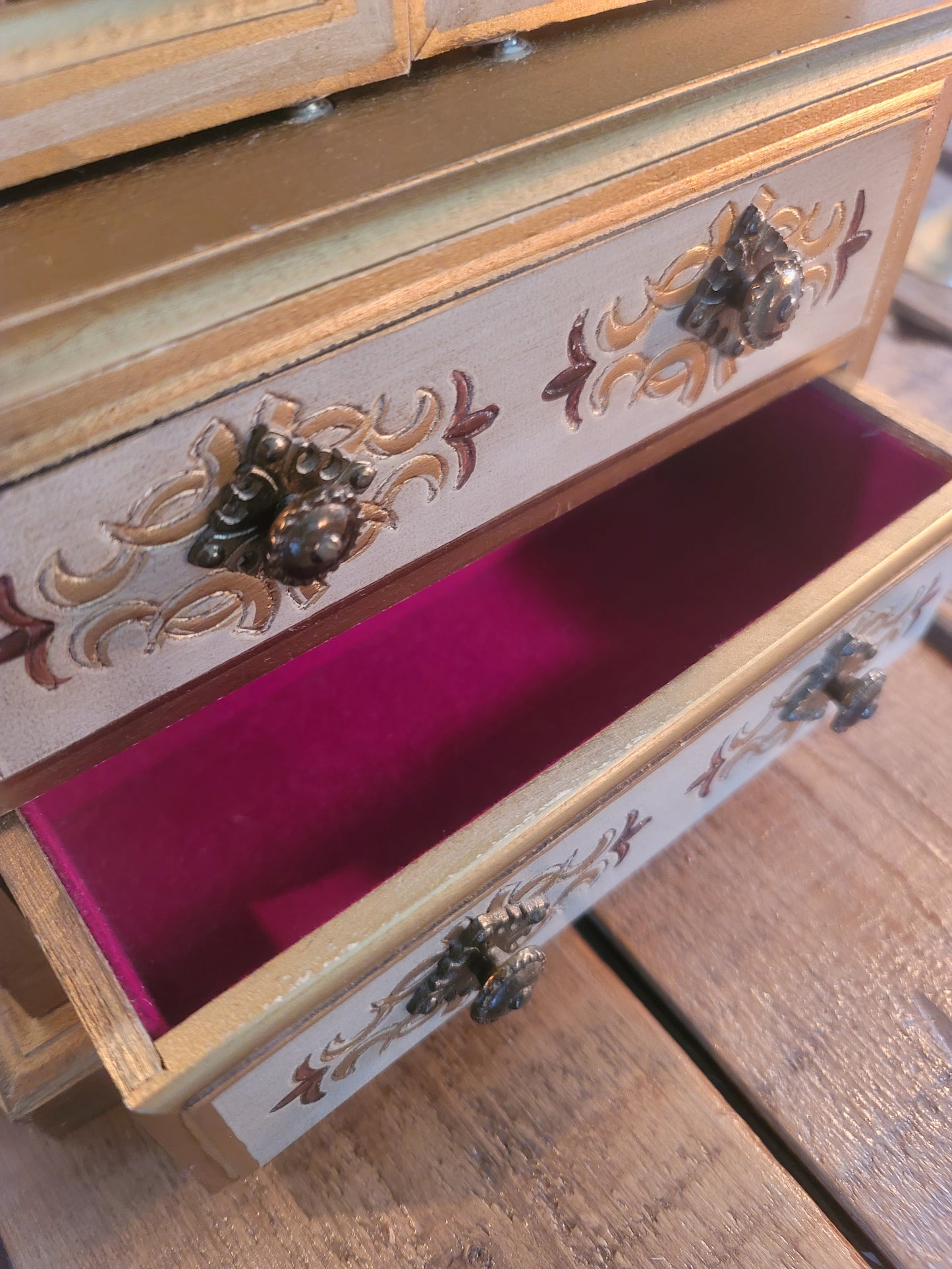 Vintage Gold Jewelry Box