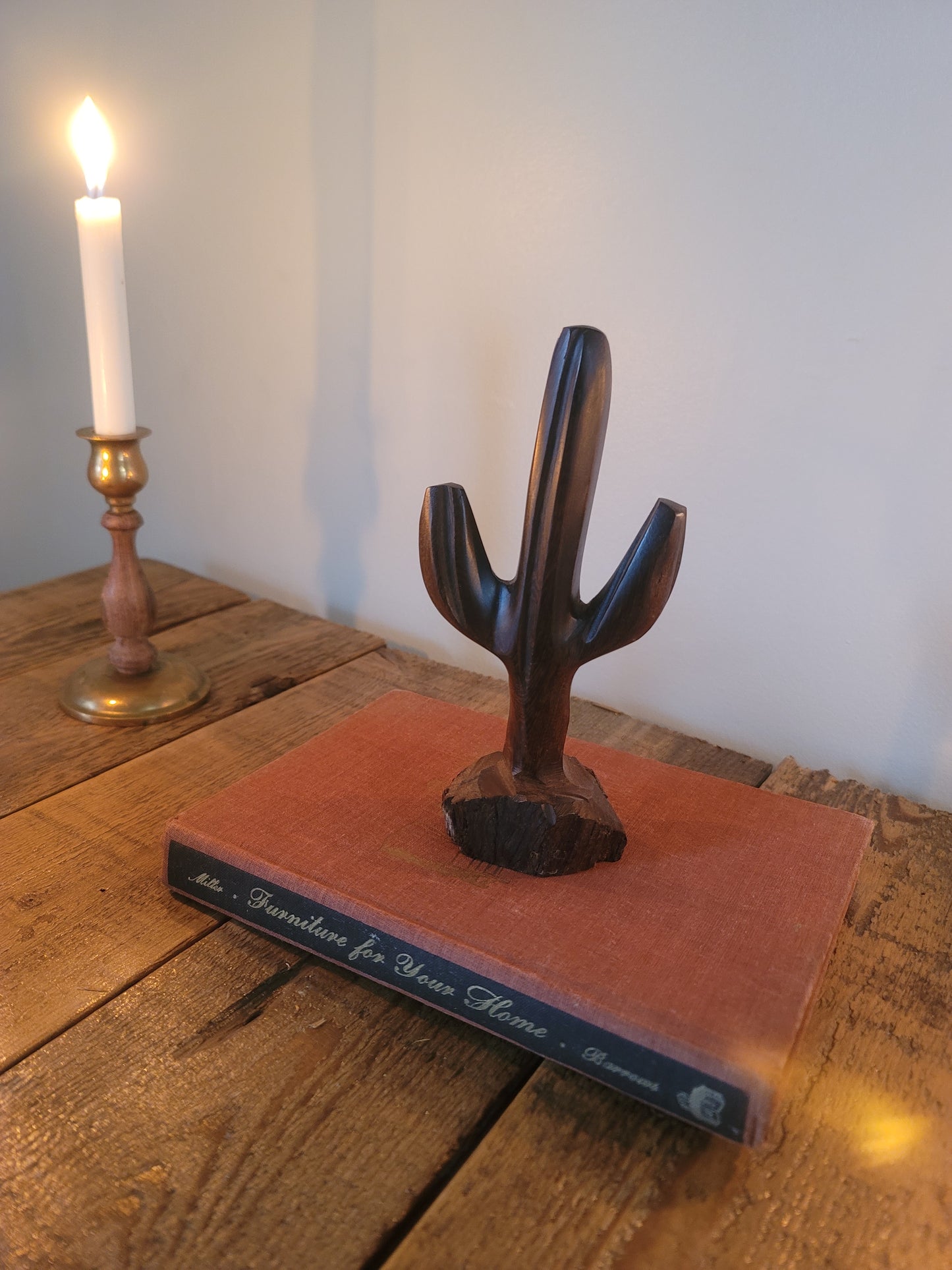 Carved Wood Cactus