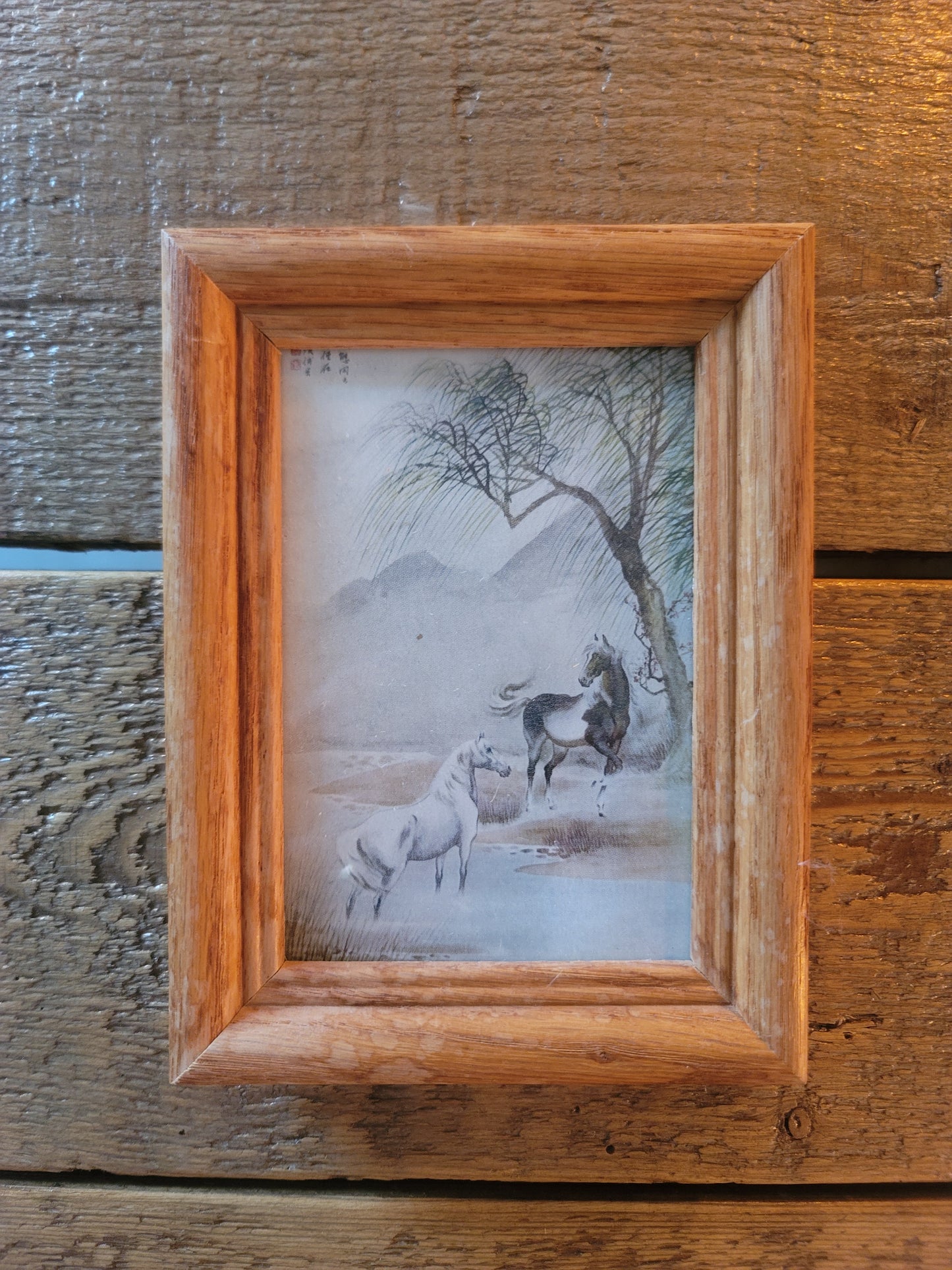 Framed Vintage Horse Art