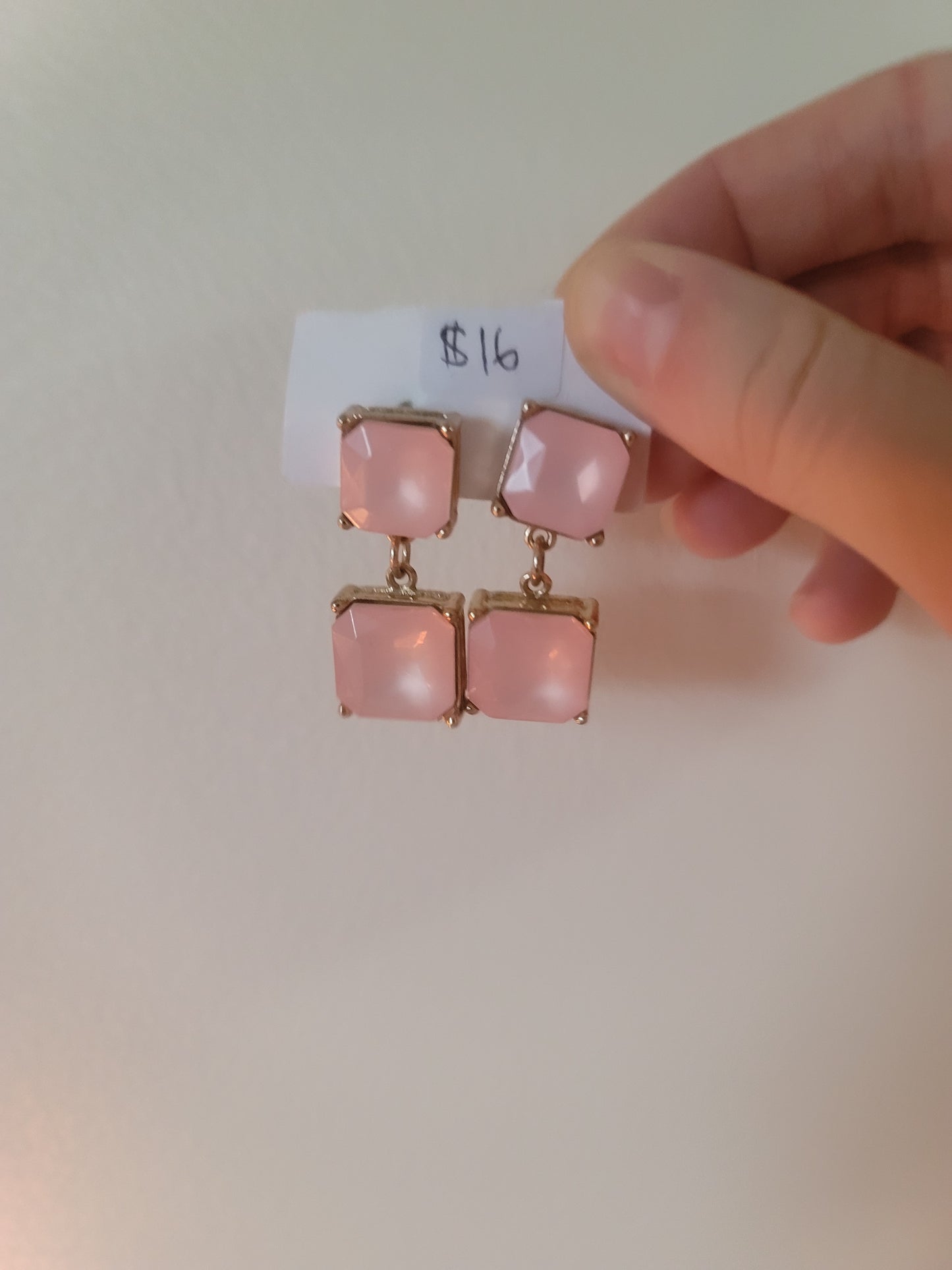 Pink Gemstone Earrings