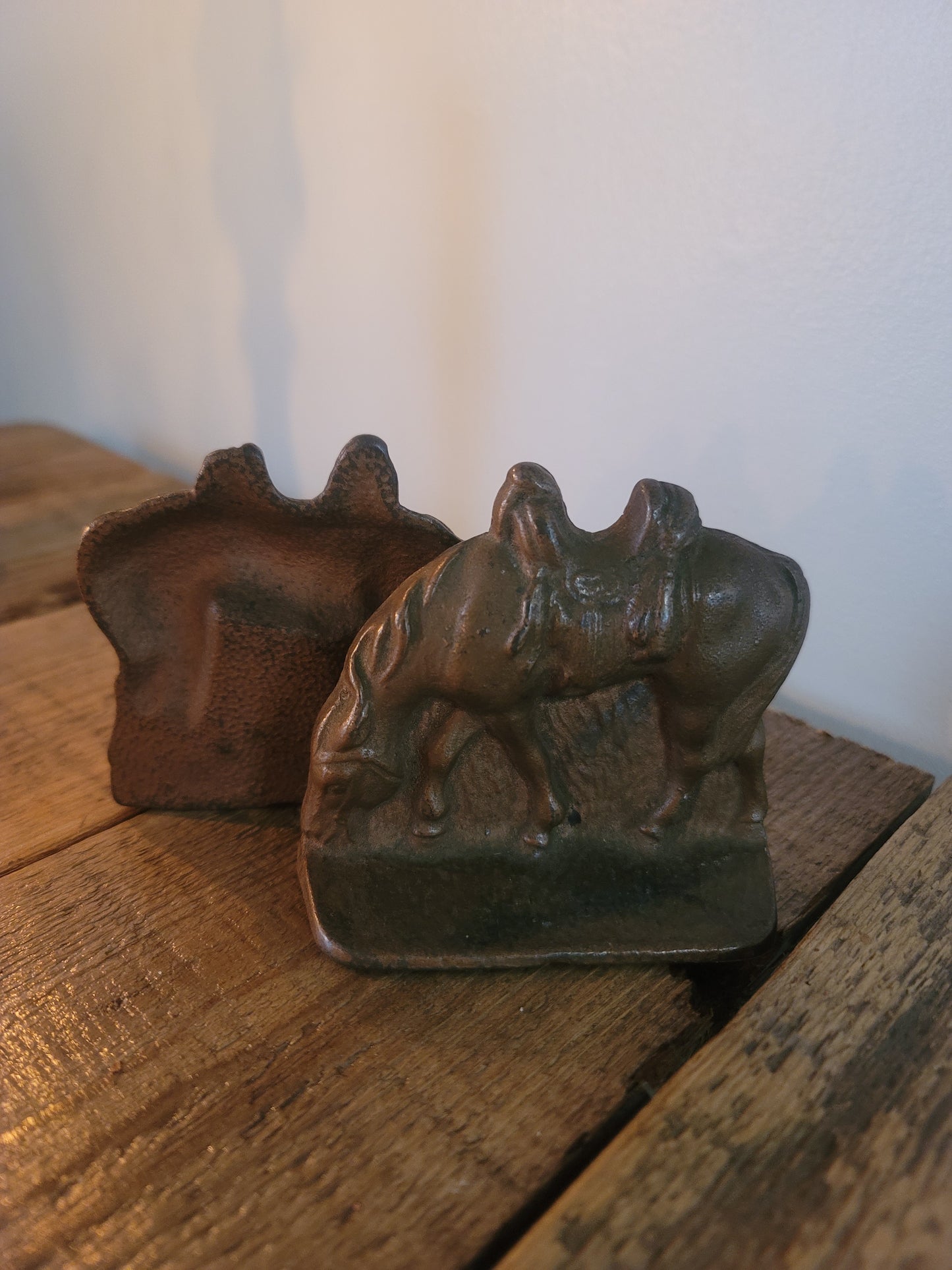 Cast Iron Horse Bookends