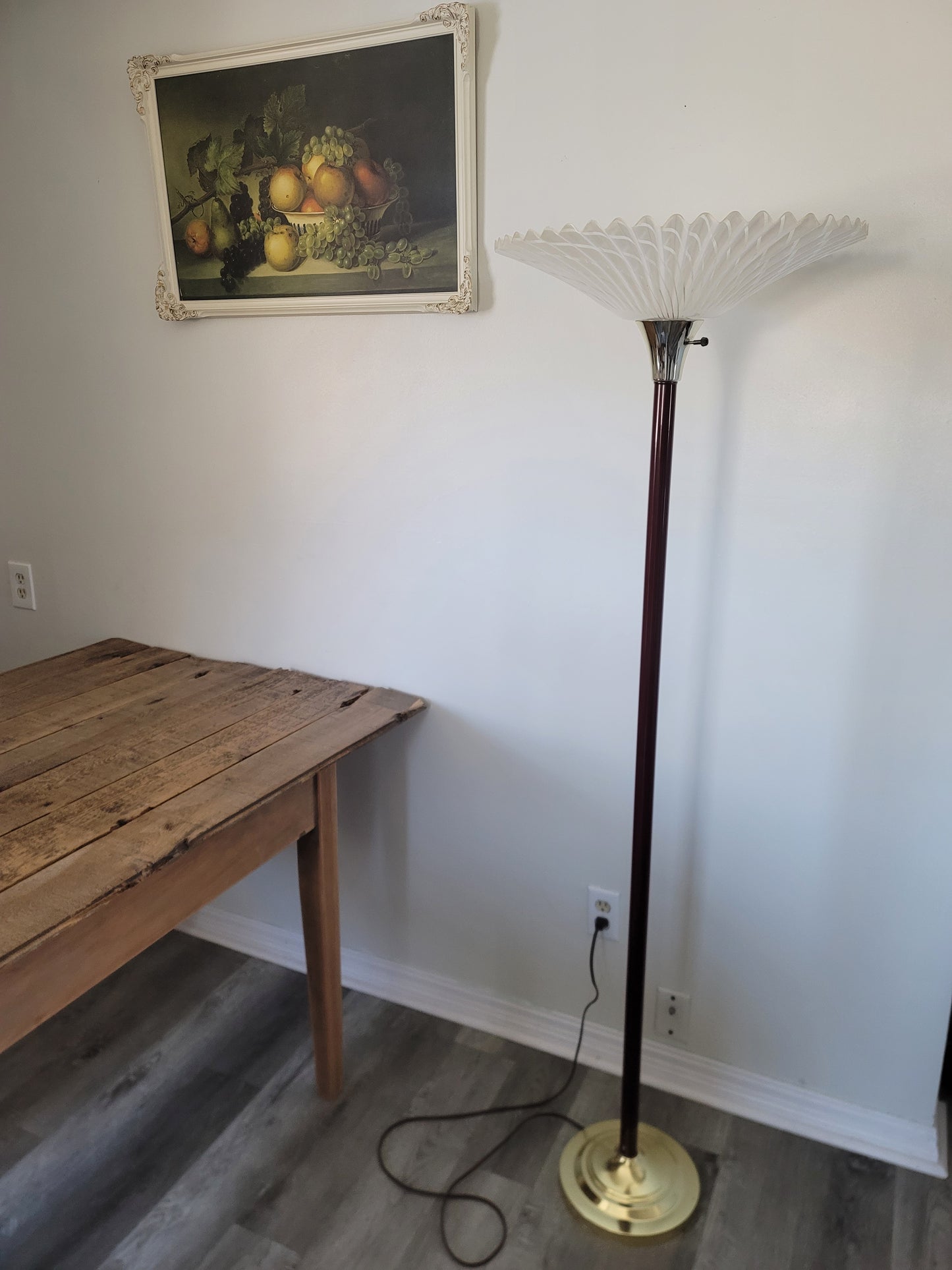 Vintage Torchiere Floor Lamp