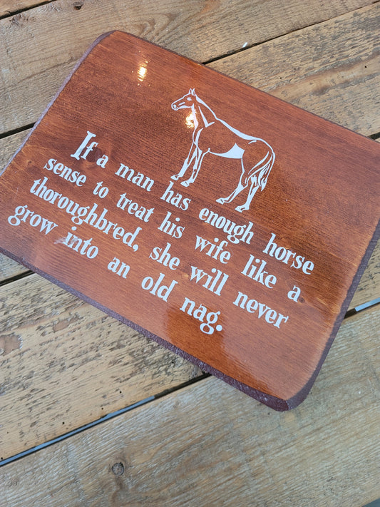 Handmade Thoroughbred Wood Art