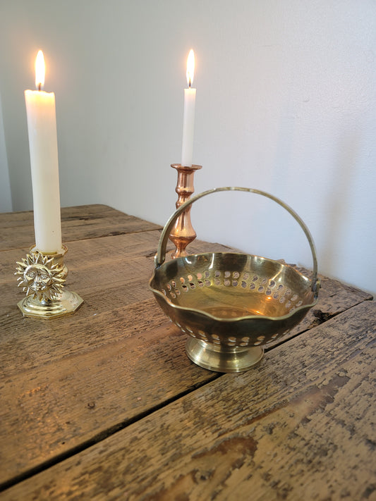 Brass Bowl with Handle