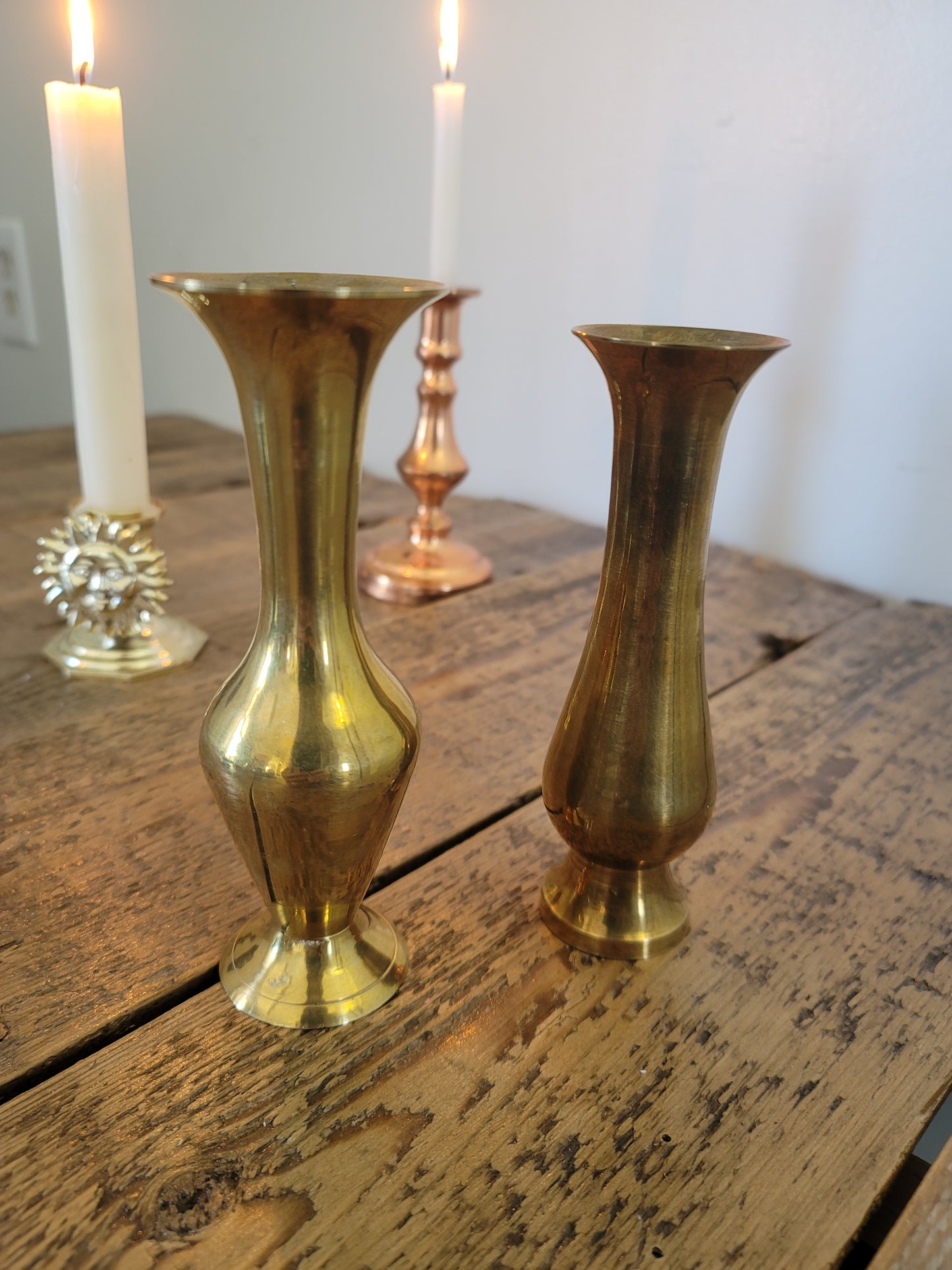 Brass Bud Vases