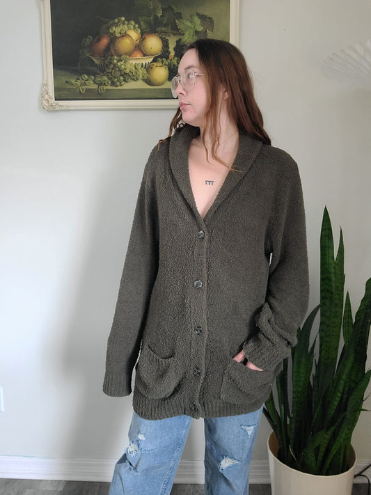 Simon's Cozy Green Cardigan