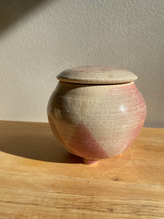 Handmade Pink Pottery Jar
