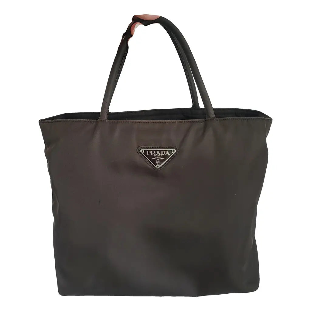 Prada Brown Nylon Tessuto Tote