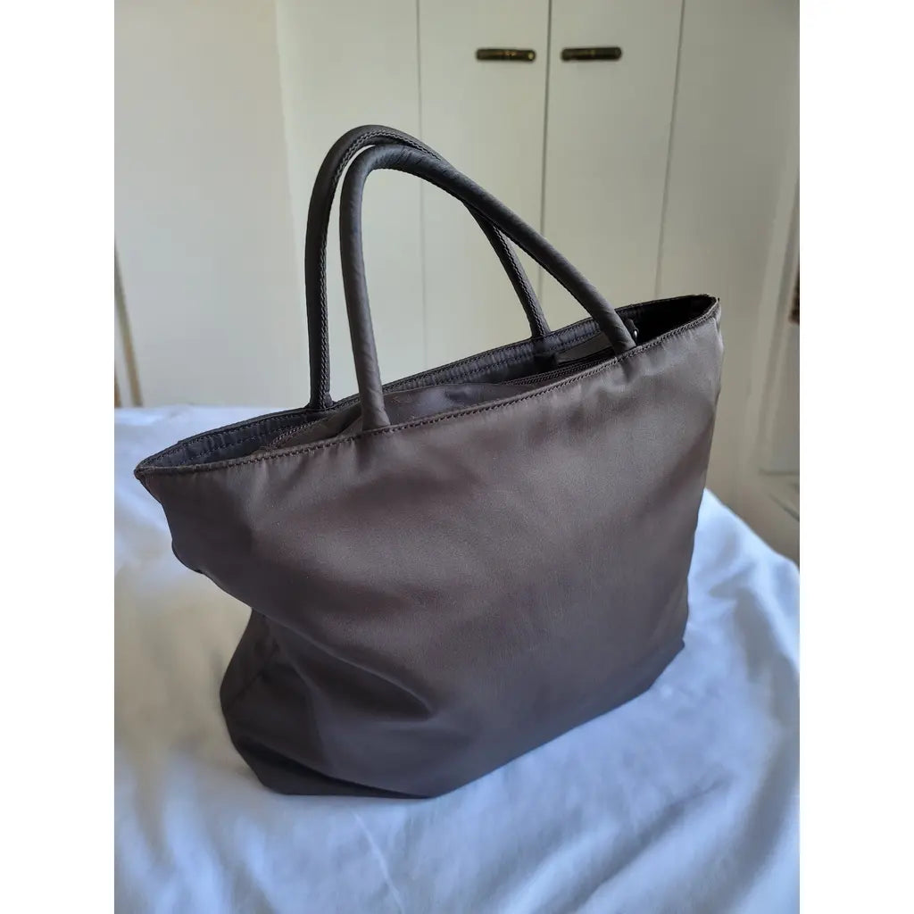 Prada Brown Nylon Tessuto Tote